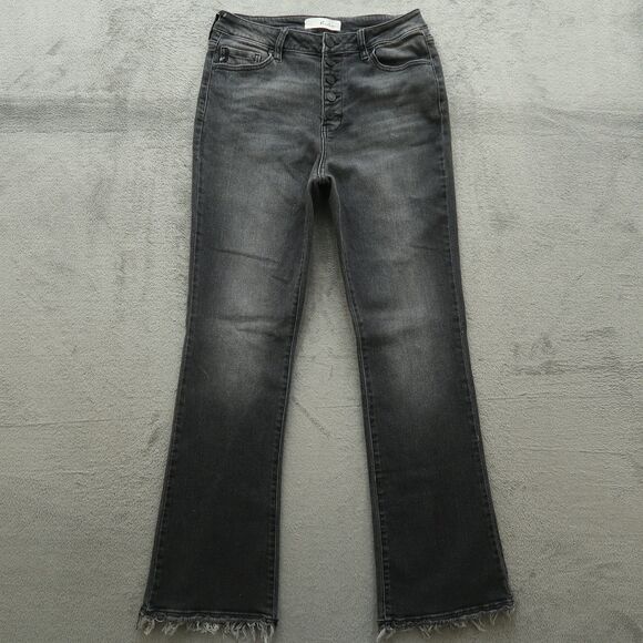 KanCan Jeans Junior's Size 11/29 Gray High-Rise Bootcut Denim 31" Inseam Stretch - Picture 1 of 16